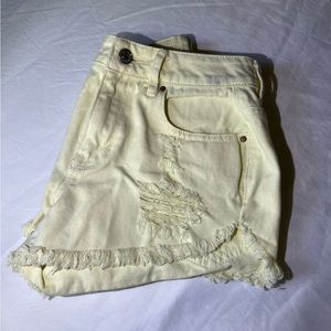 Pacsun High Rise Festival Short Pale Yellow Size 23
